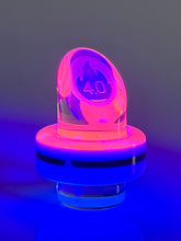 Load image into Gallery viewer, Collector Slant Top (Black &amp; White w/ Blue and Pink UV
